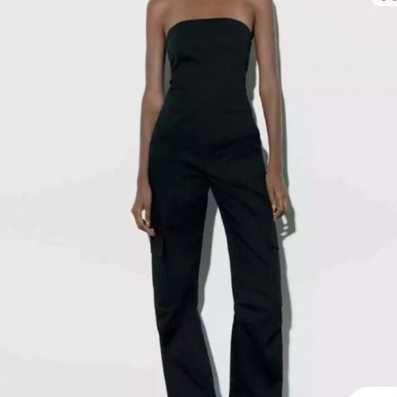 Zara Pants - ZARA LONG CARGO JUMPSUIT